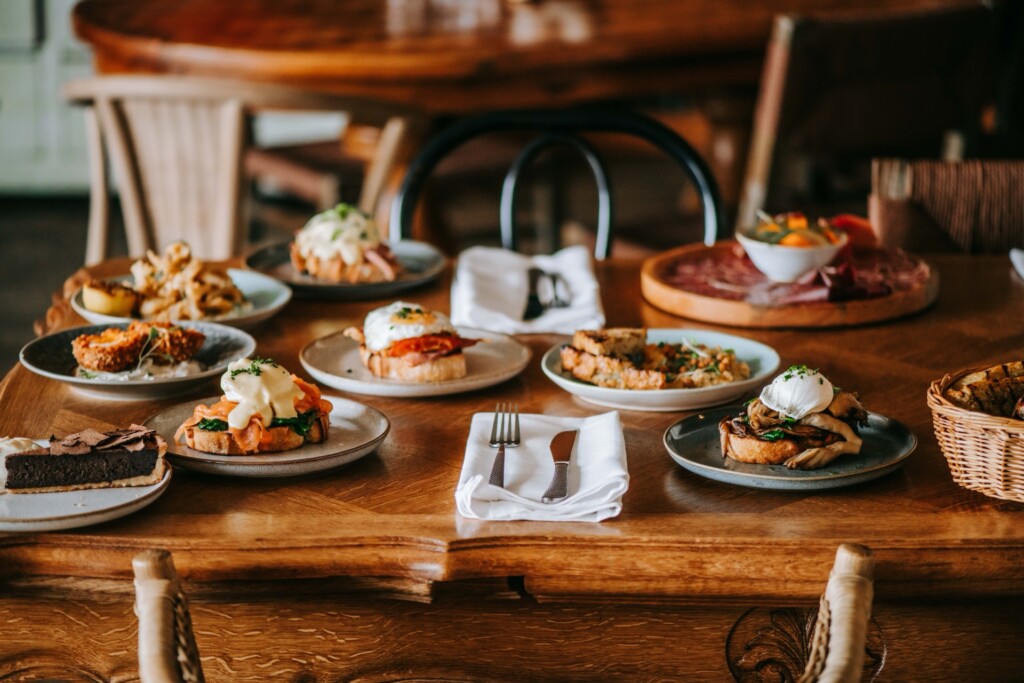 Selection of small plates and sharing dishes